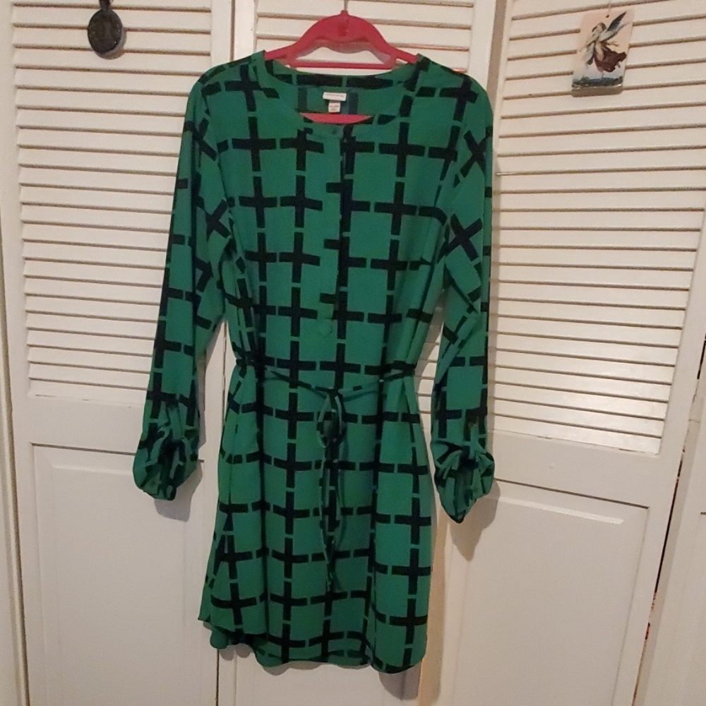 Green and Black Merona Dress